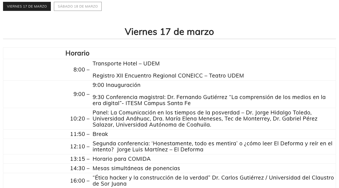 CONEICC Programa 2017